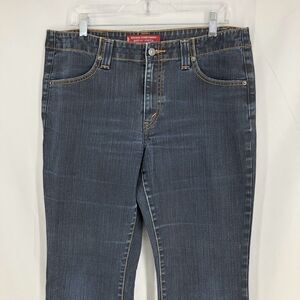 Levis 525 Nouveau Downtowner Boot Cut Mid Rise Stretch Denim Jeans 14 (35x31)